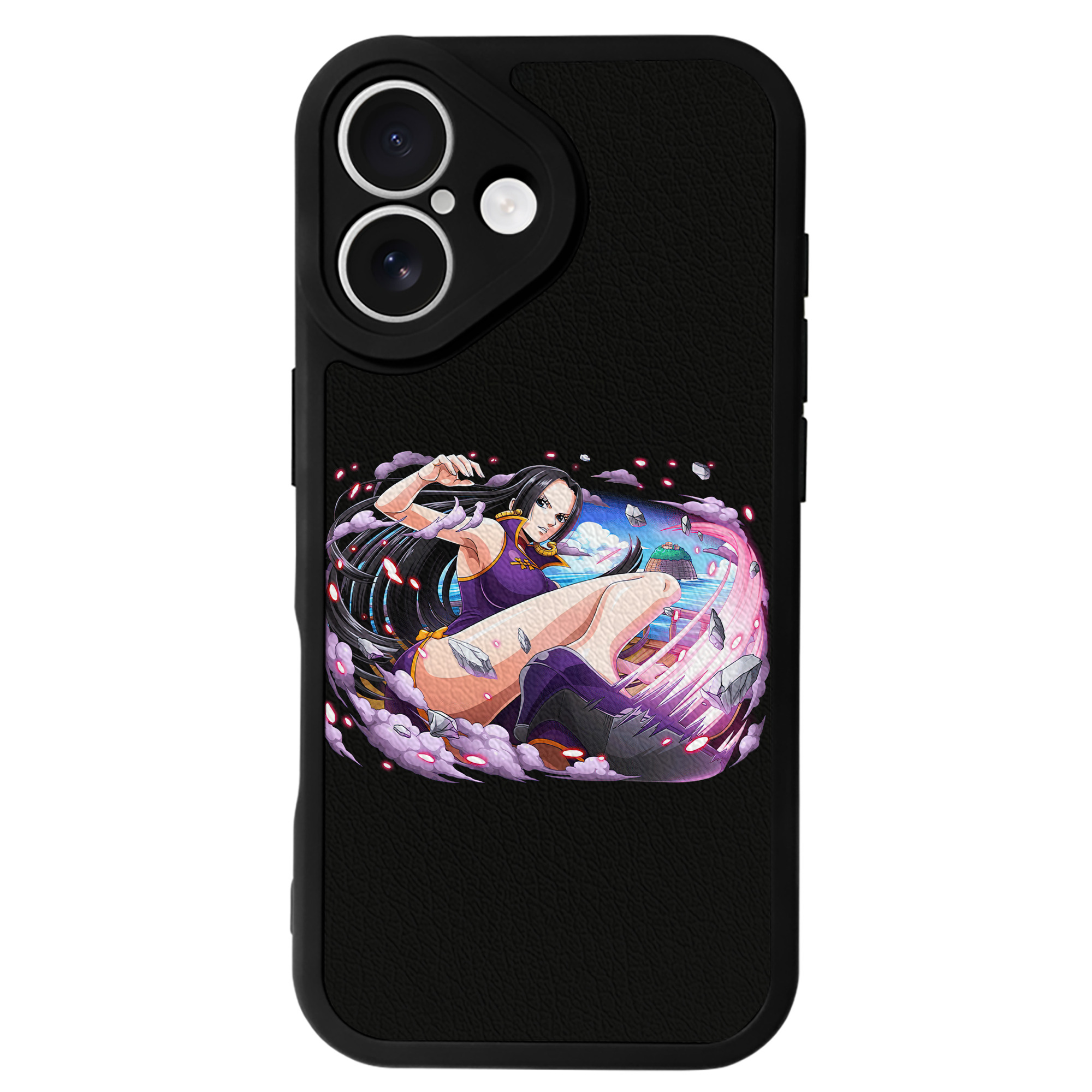 （画像用） ワンピース ボア・ハンコック ONE PIECE Boa·Hancock 【iPhone 16シリーズ対応】シリコンスマホケース（レザー調） 材質：シリコン